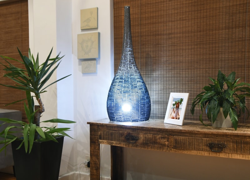 Wood Bead Lamp